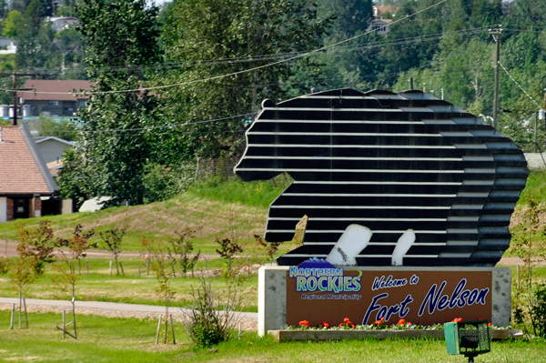 sign: Welcome to Fort Nelson